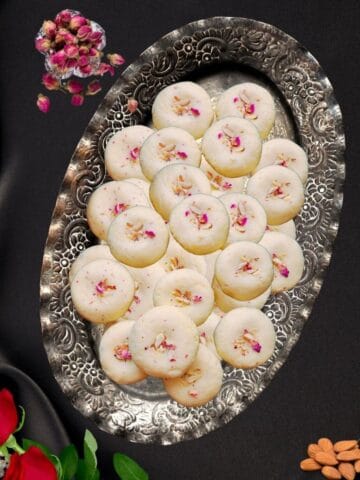 Peda made with milk powder for festival prasad