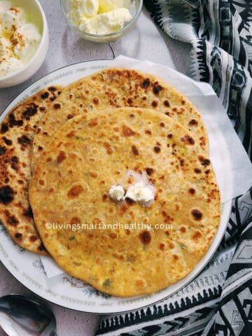 crispy punjabi aloo paratha straight from tawa