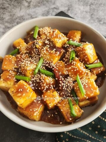 Golden pan-fried tofu coated in a sticky sweet-savory homemade teriyaki sauce. Ready in 30 minutes with simple pantry ingredients